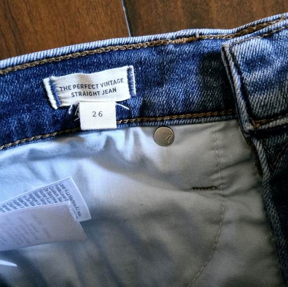 Madewell The Perfect Vintage Straight Jeans Women's Denim Blue Stretch Size 26 - Picture 11 of 14